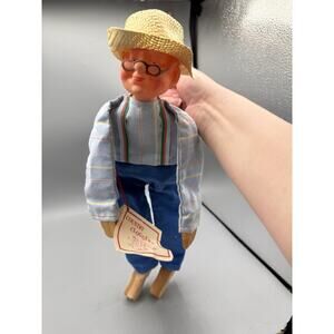 Vintage Country Cloggers Dancing Toy 1976 Taiwan Push Stick Clown